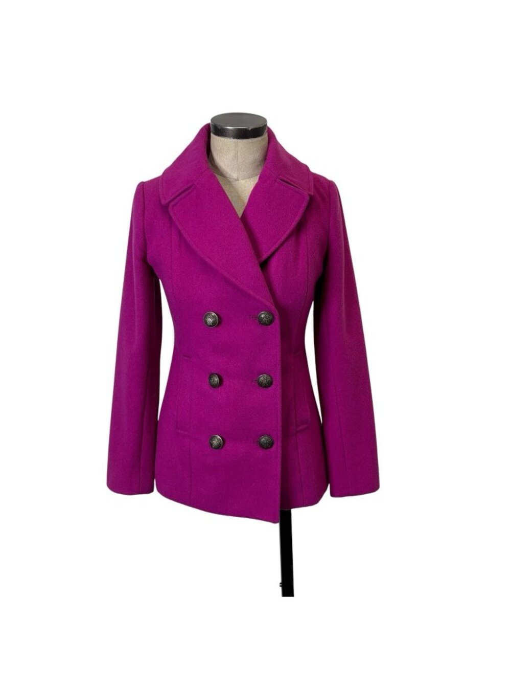 Wool Double Breasted Pea Coat XS